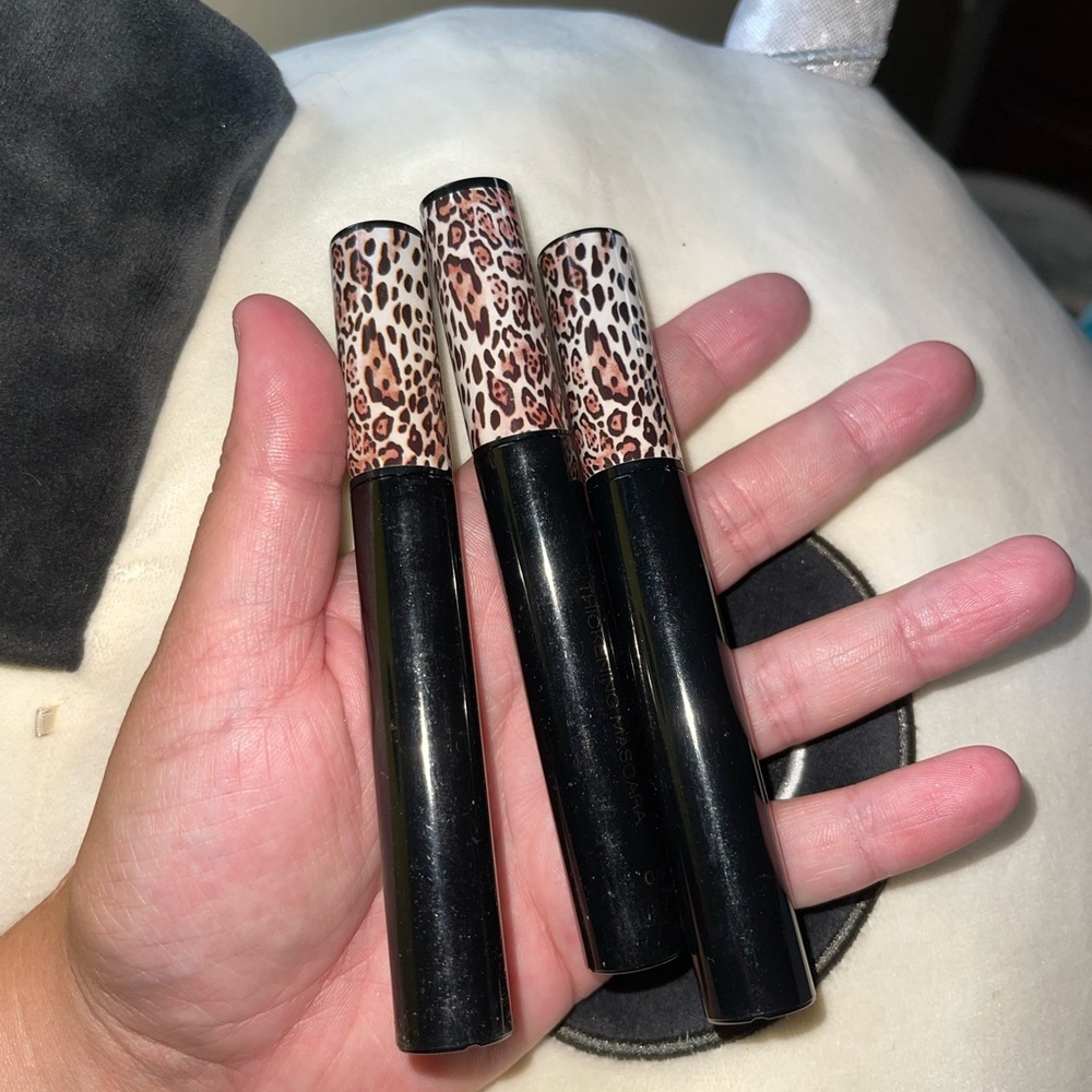 Collection of mascaras with eyelash curler